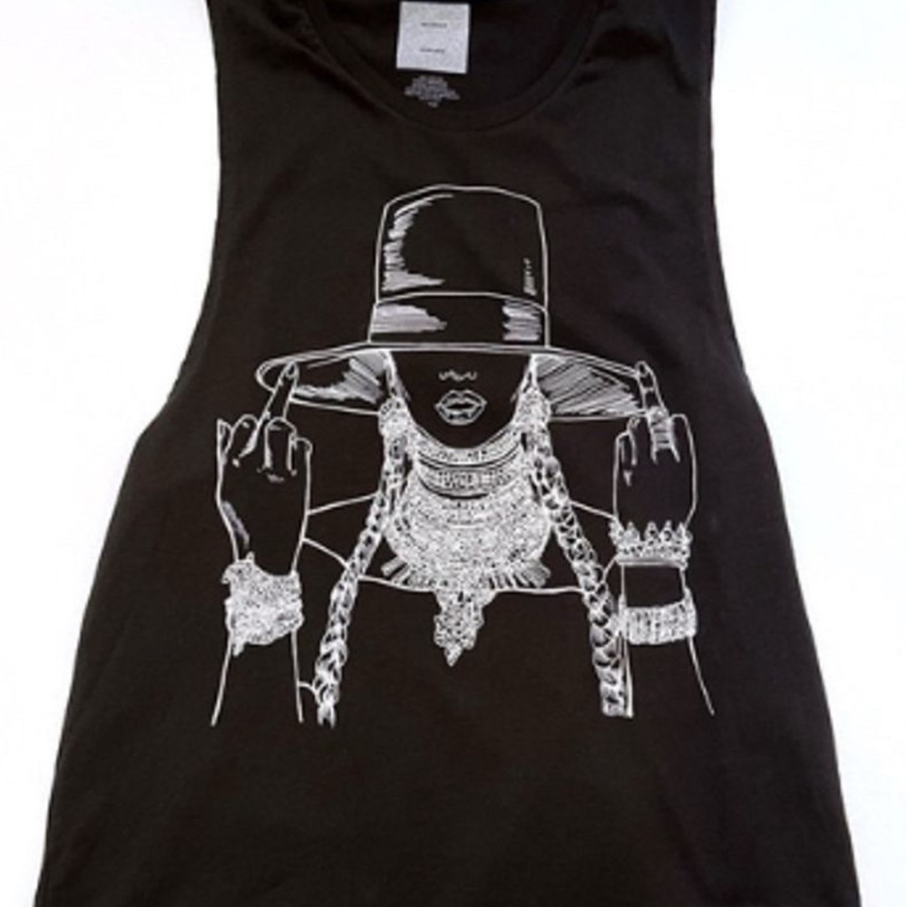 Beyoncé The Formation World Tour 2016 Black Tank Top Medium M